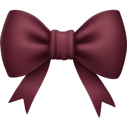 Burgundy bow emoji