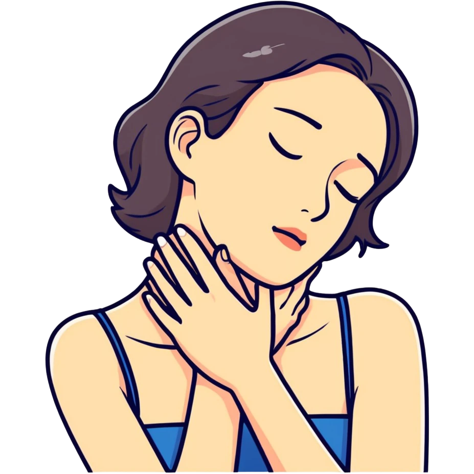 hands around neck choking woman emoji