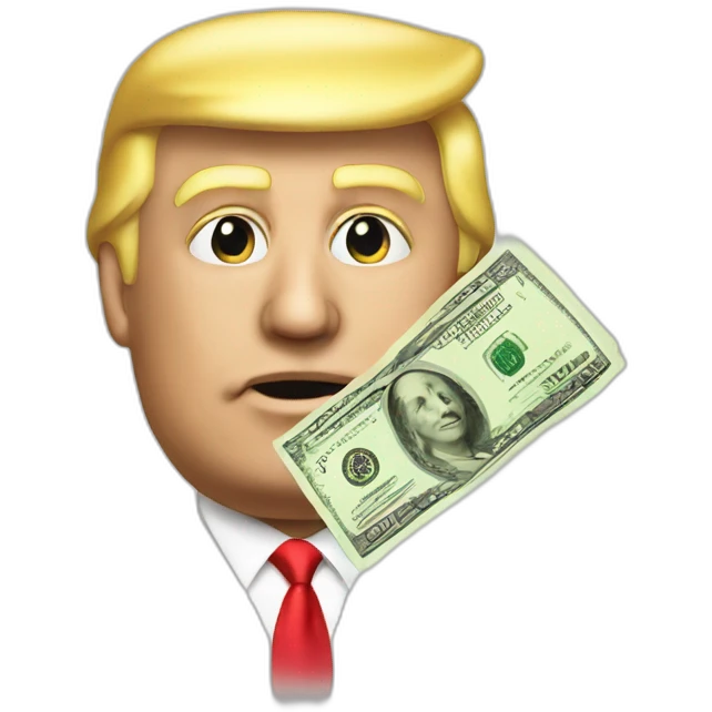 donald trump and money emoji
