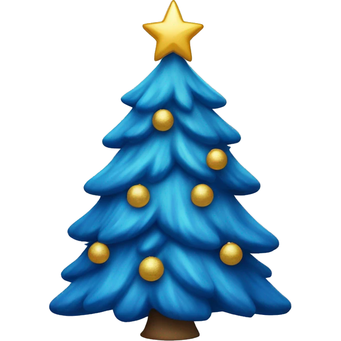Blue Christmas tree emoji