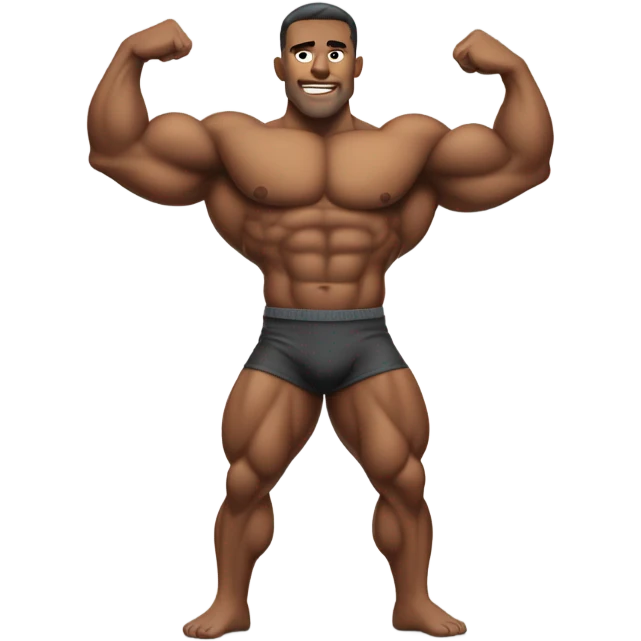 Bathroom bodybuilder emoji