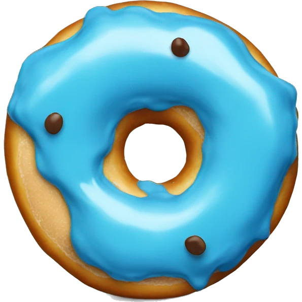one doughnut with blue glaze emoji