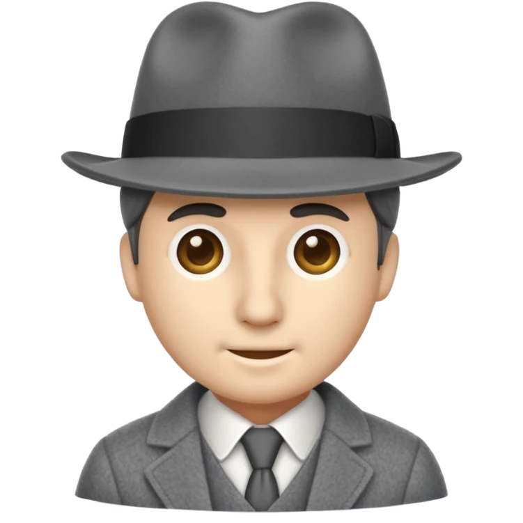 a single gray fedora emoji