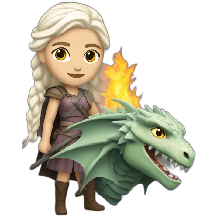 Daenerys Targaryen with dragon emoji