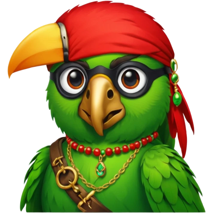 pirate and parrot emoji