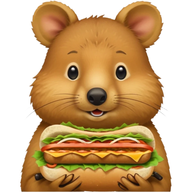 quokka eating bahn mi emoji