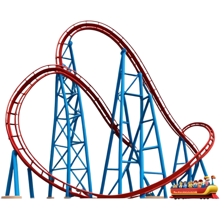Roller coaster with the name « Portaventura » emoji