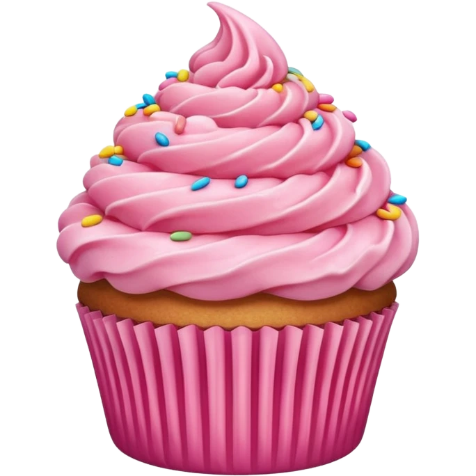 Cupcake with pink icing emoji