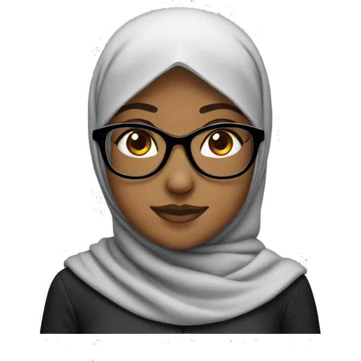 Hijab girl with glasses  emoji