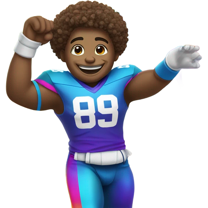 Gay football player emoji