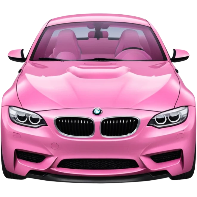 pink BMW car emoji