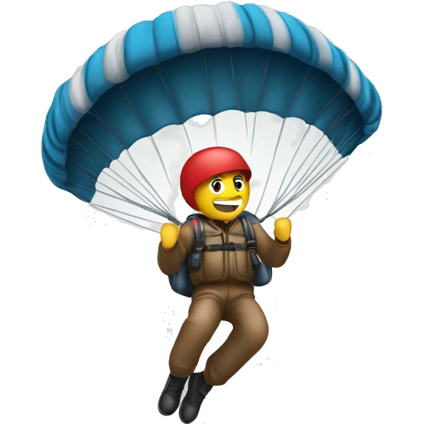 A man parachuting  emoji