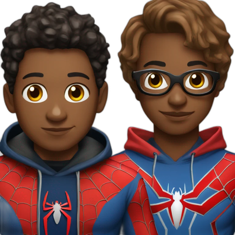 spiderman-miles-morales with hoodie emoji