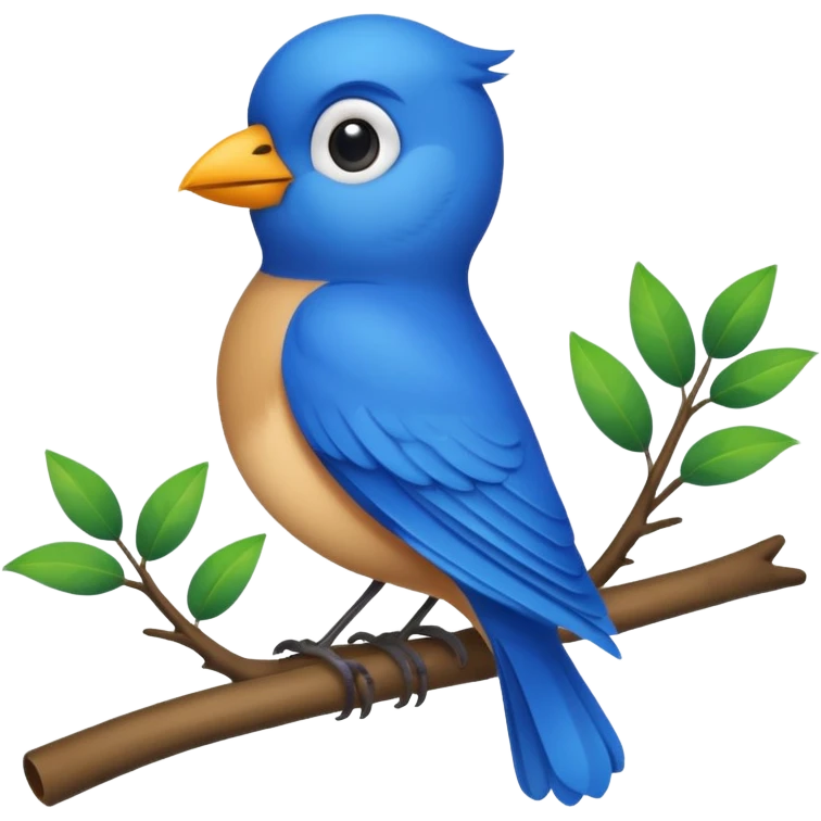 blue bird from Brazil, rio emoji