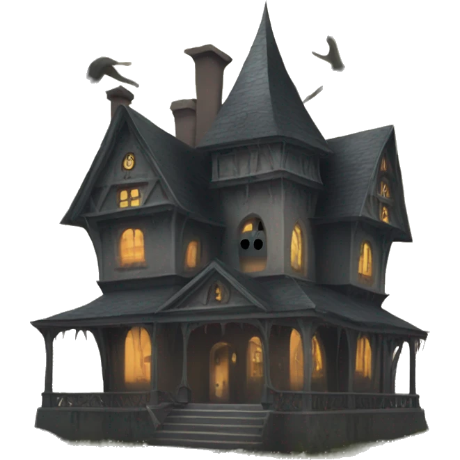 Haunted manor in the woods  emoji
