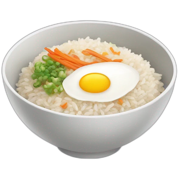 Korean American rice bowl emoji