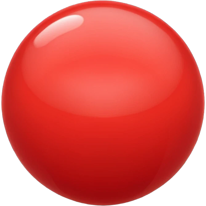 A sphere, red color emoji