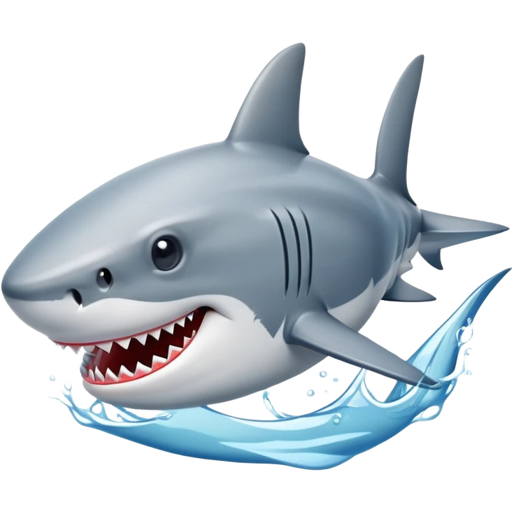 a shark with a sneaker emoji
