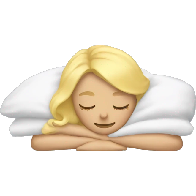 Blonde sleeping  emoji