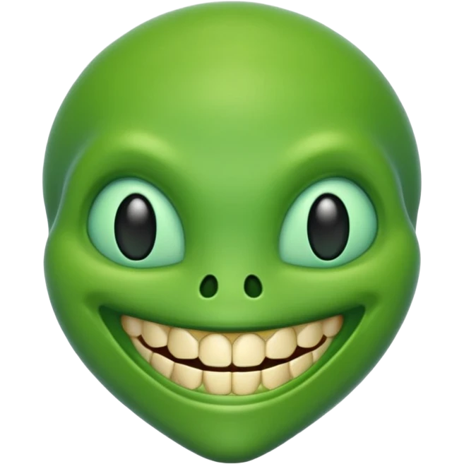 generate a classic alien emoji with teeth emoji