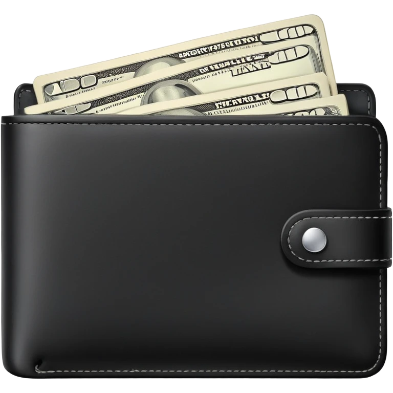 A wallet with money and financial bills, representing financial contribution emoji