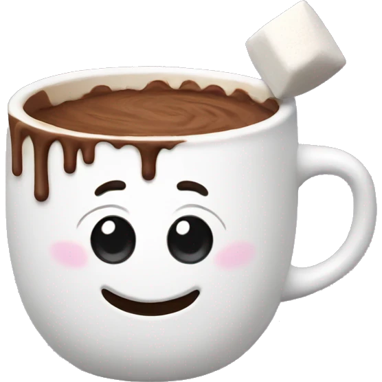 Cocoa with marshmallow emoji