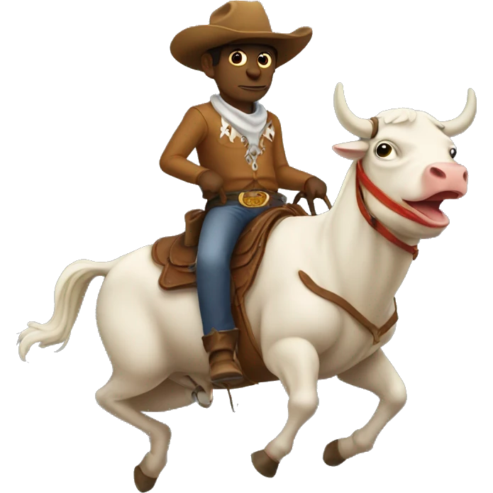 cowboy pepe riding a bull emoji