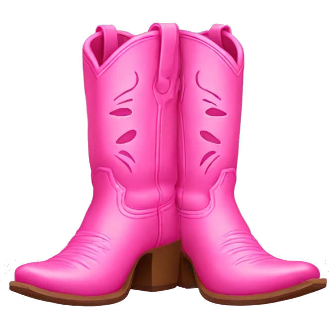 Pink cowboy boots emoji
