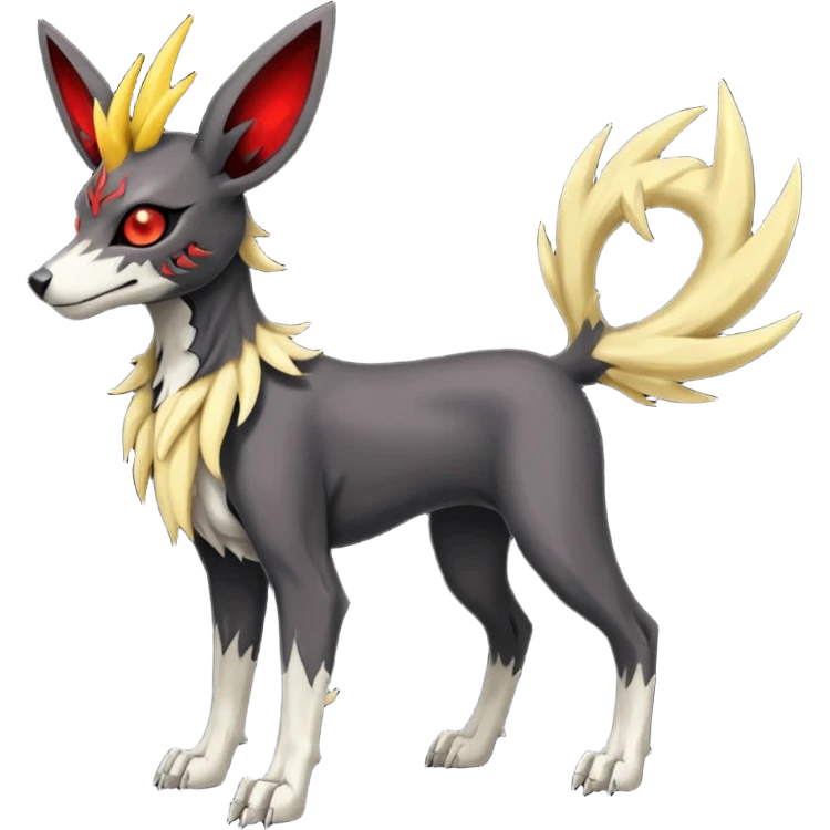 Skeletal Skinny Jolteon-Houndoom-Bolthund-Manectric-fusion emoji