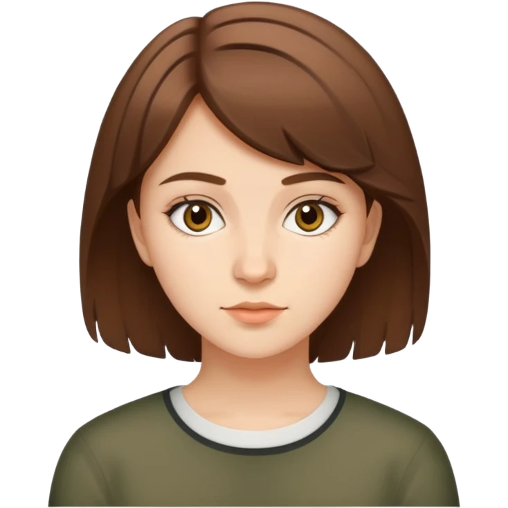 20-year-old Chechen girl with short brown hair emoji