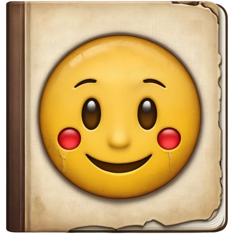 A textbook with the word 'emoji' written on the cover emoji