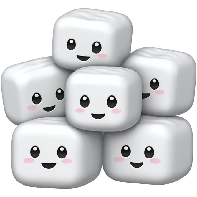 a few marshmallows, simple, clear without faces emoji