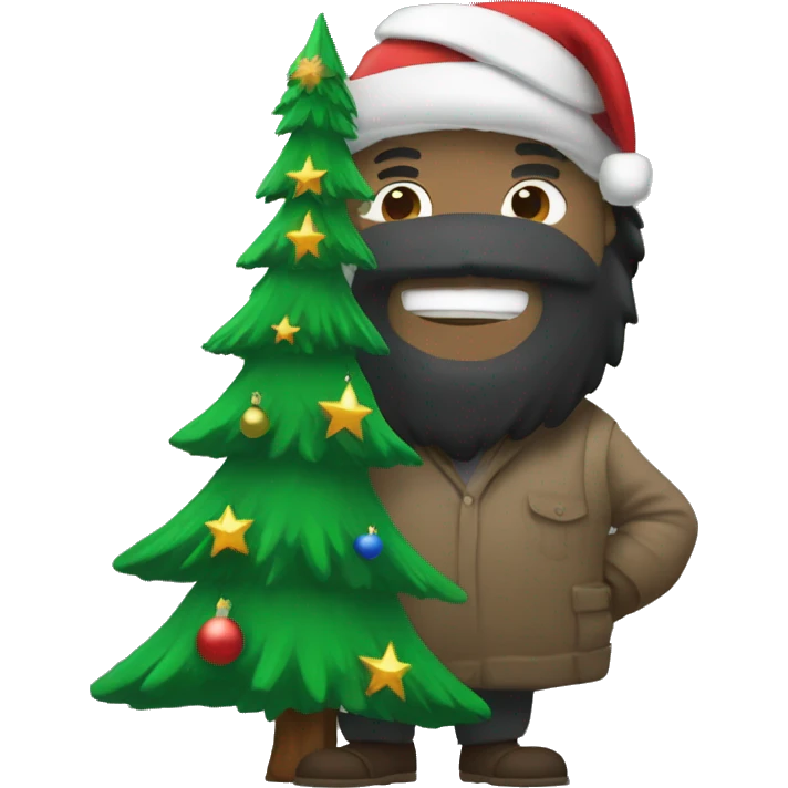 Hugrid with Christmas tree  emoji