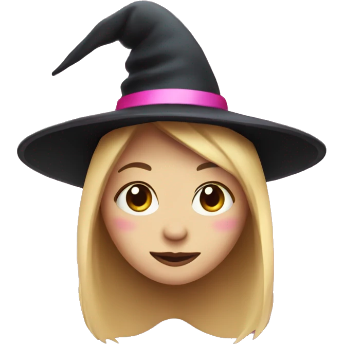 Witch with pink heart emoji