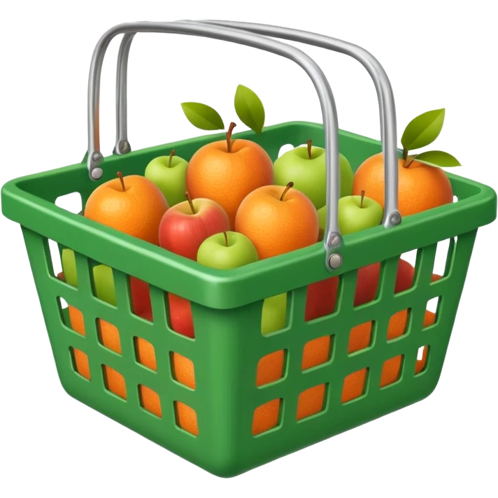 A GREEN SHOPPING BASKET emoji