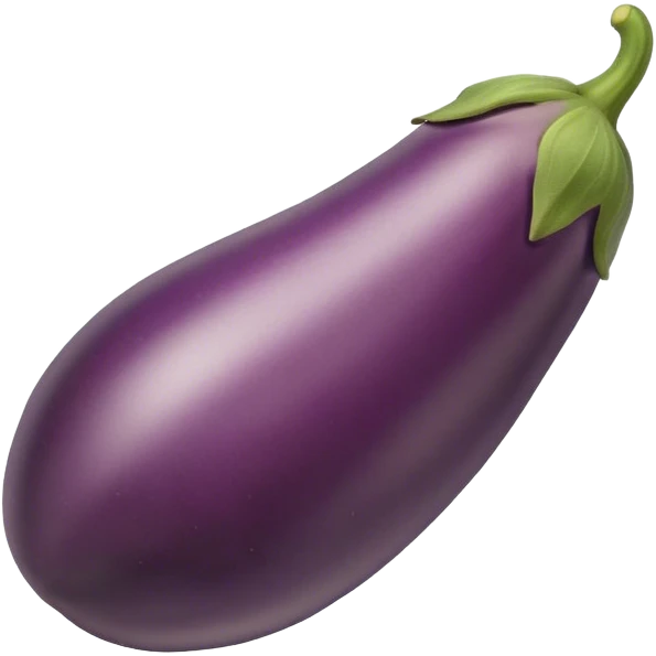 Flesh colored eggplant emoji