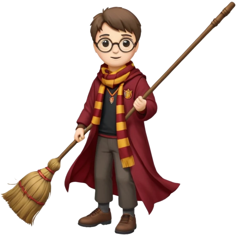 Harry Potter on broom emoji