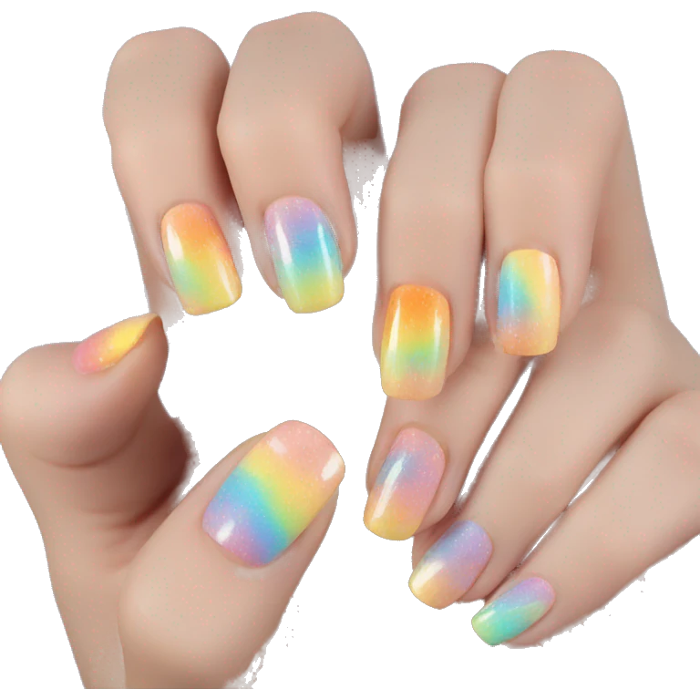 Rainbow nails emoji