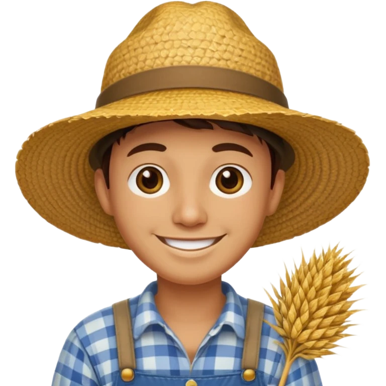 farmer animal with straw hat emoji