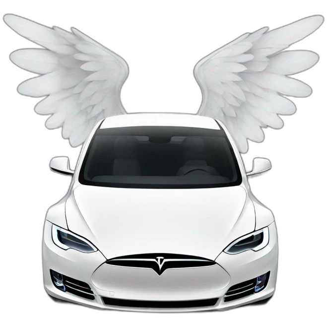 tesla with wings emoji
