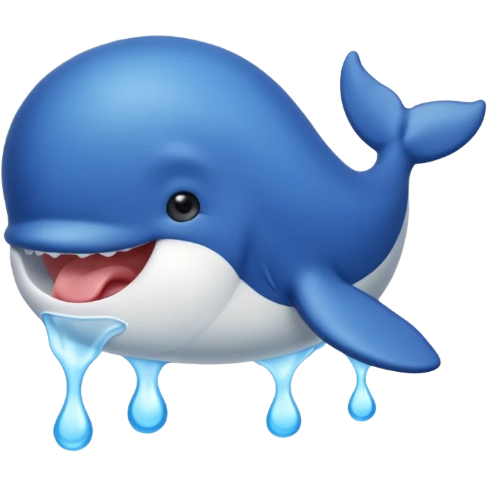 un bébé baleine tout chou avec une tétine dans la bouche emoji