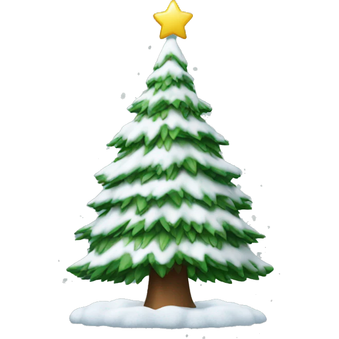 Christmas tree with snow  emoji