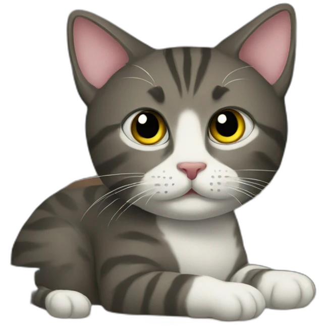 Cat in the library emoji