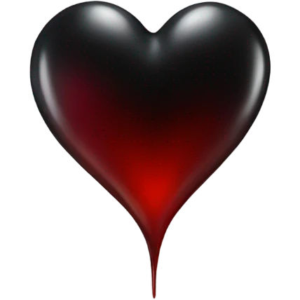 Black heart red shine  emoji