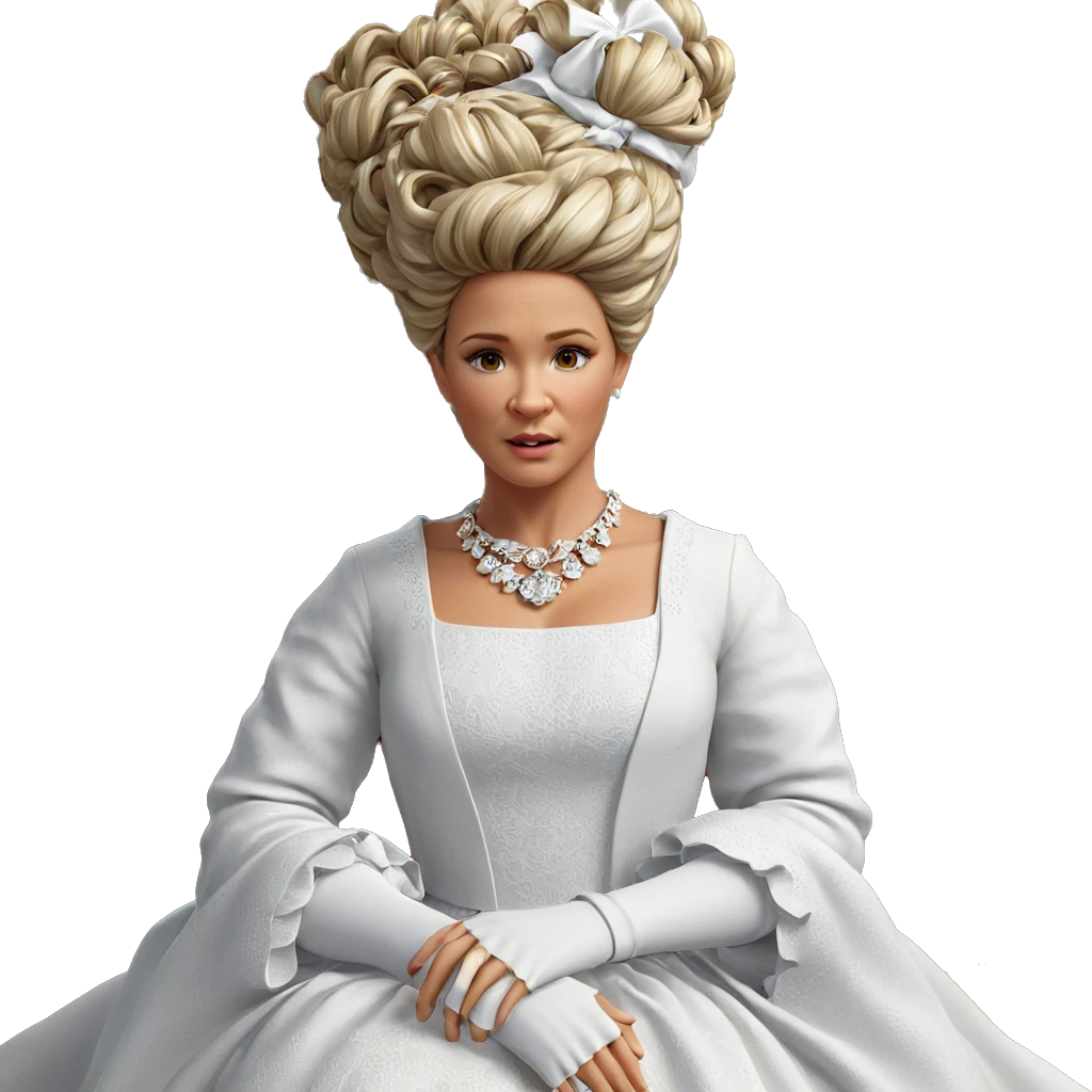 realistic girl in white dress emoji