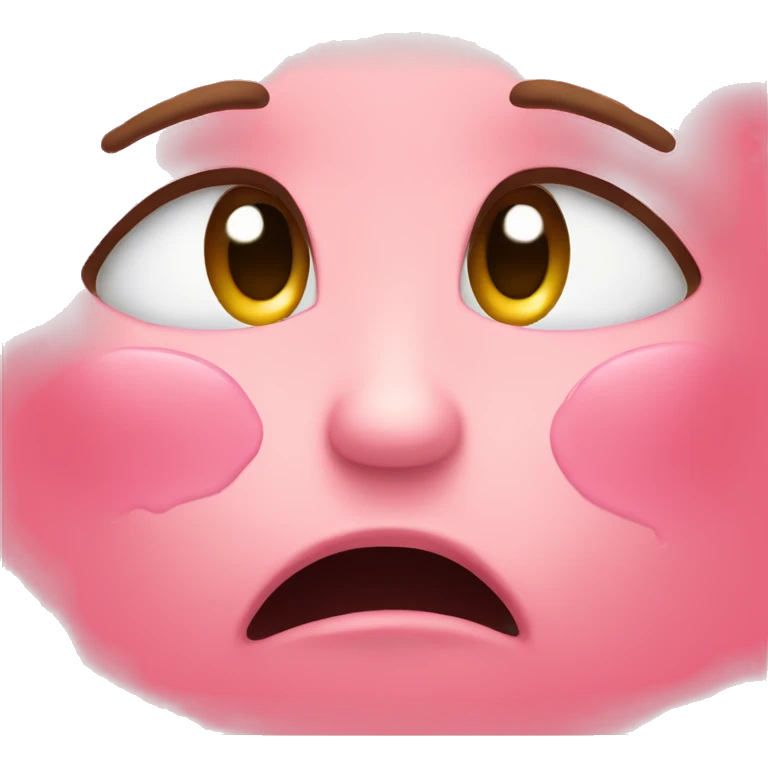 Pink heart eyes crying emoji