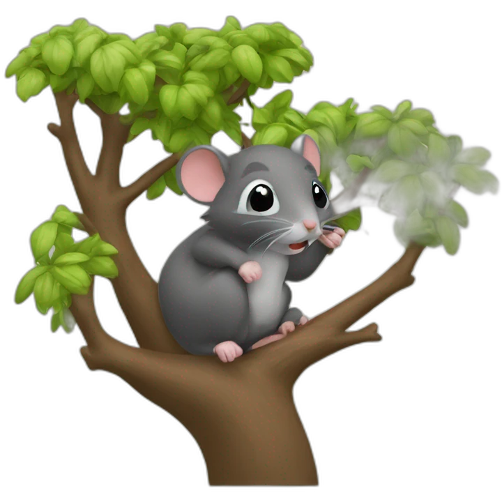 Raton laveur sur arbre emoji
