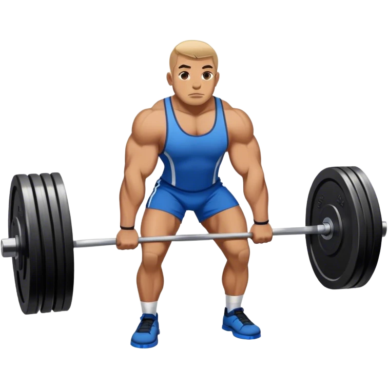 powerlifter with blue shorts perfoming deadlift emoji