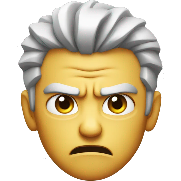 one angry look emoji