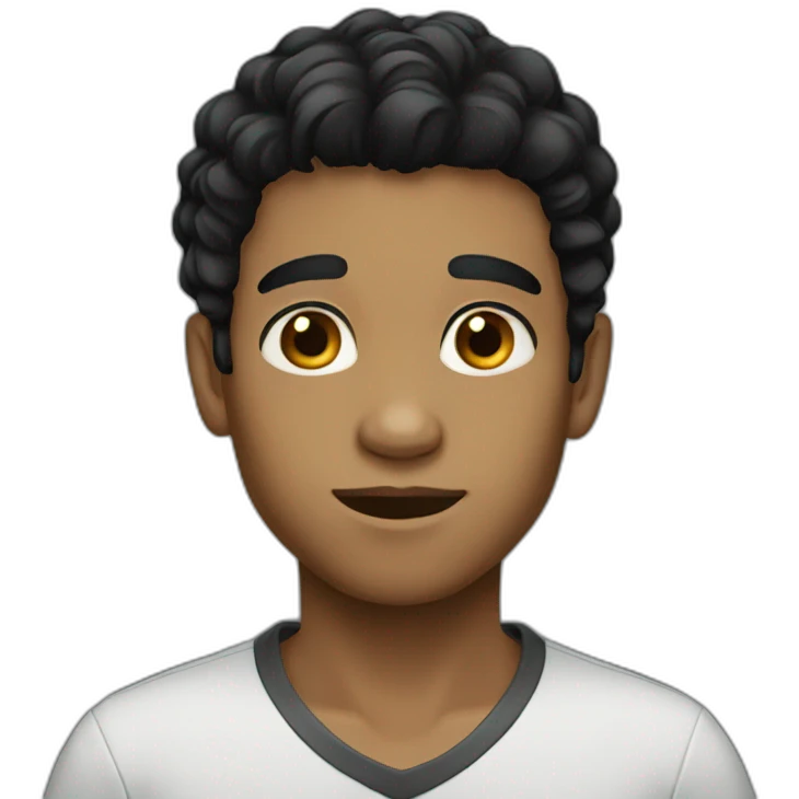 black hair boy LONG hair emoji